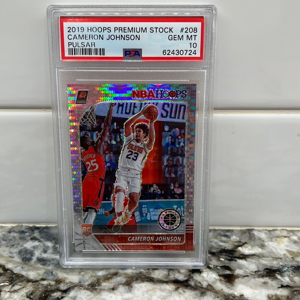 NBA HOOPS Premium Stock - Cameron Johnson Rookie - Prizm PSA 10